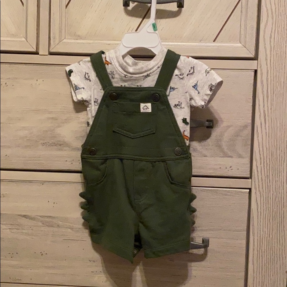6M Dino overalls